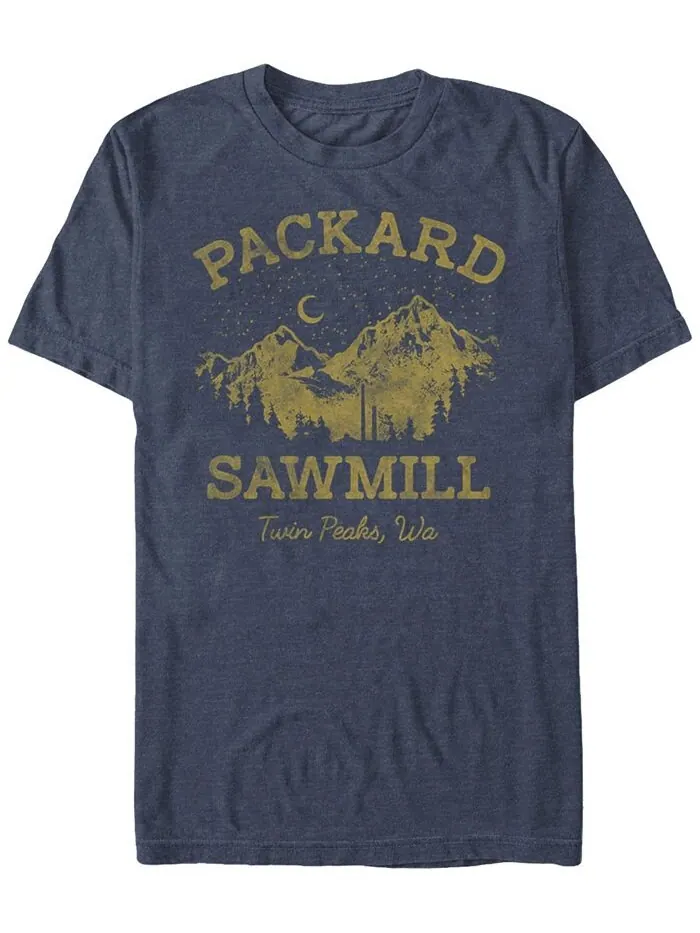 Мужская футболка Packard Sawmill с короткими рукавами Twin Peaks Fifth Sun — изображение 1 из 1, темно-синий