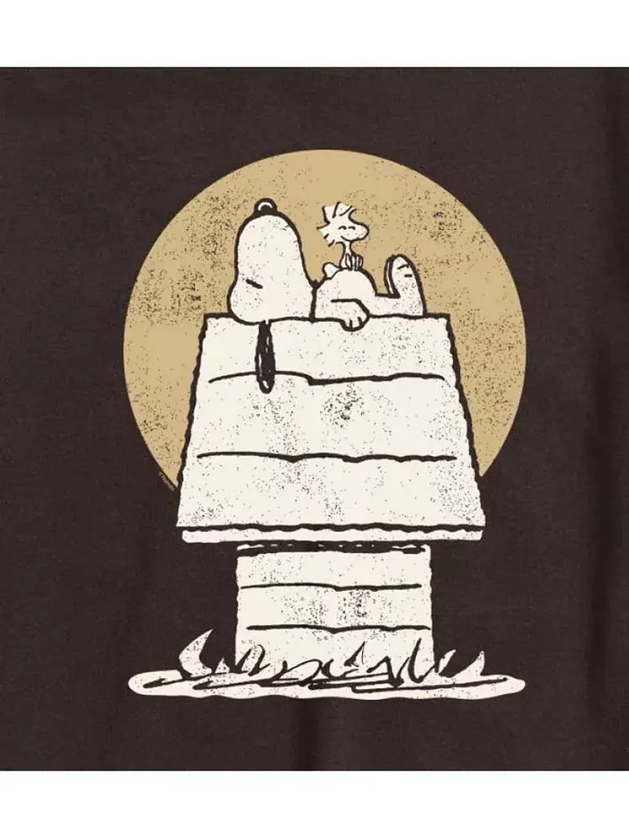 Футболка мужская с коротким рукавом Hybrid Apparel Snoopy Woodstock Doghouse AIRWAVES — изображение 3 из 3, коричневый