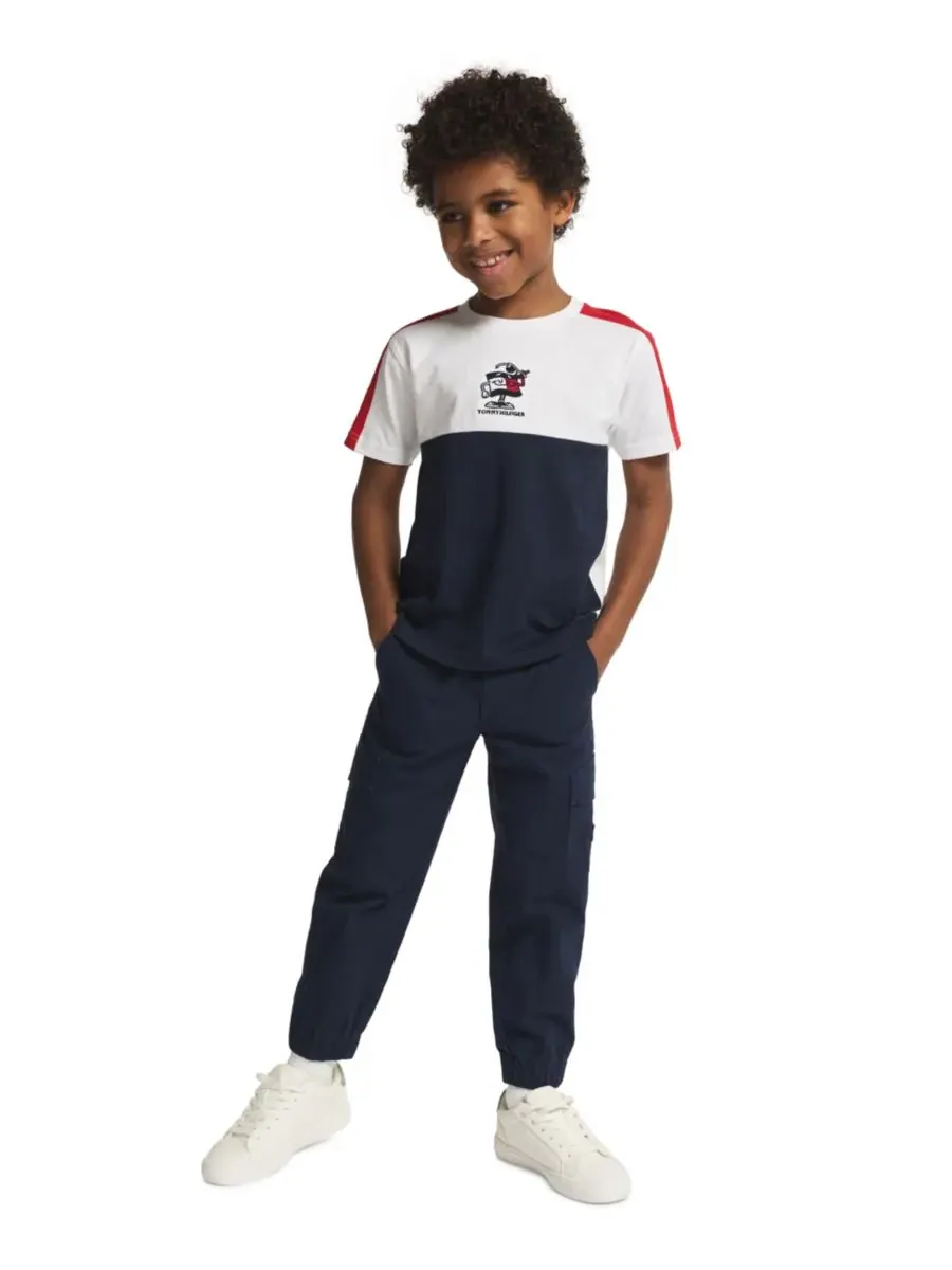 Детские спортивные брюки-карго для мальчиков 2T-7 Tommy Hilfiger — изображение 1 из 8, темно-синий