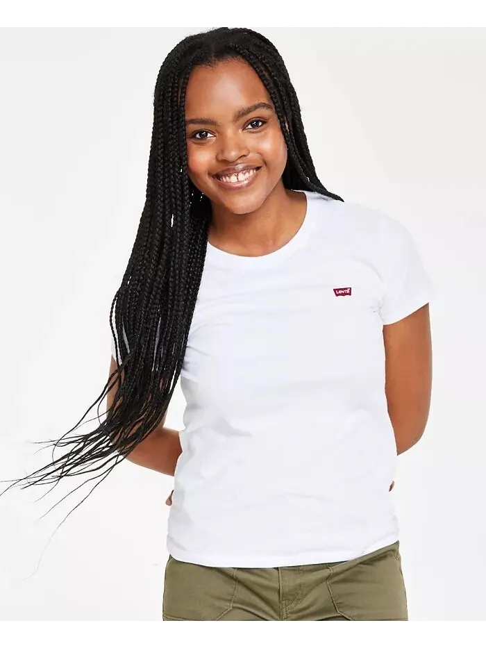 Женская футболка с круглым вырезом The Perfect из хлопка Levi's — изображение 1 из 3, белый