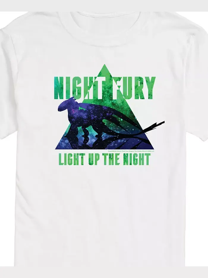 Мужская футболка с коротким рукавом How to Train Your Dragon Night Fury AIRWAVES — изображение 2 из 3, белый