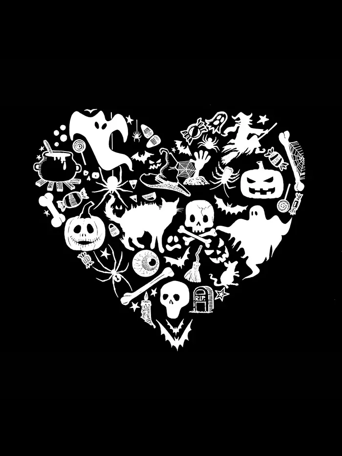 Мужская худи с тематическим принтом ко Дню всех святых Heart Word Art LA Pop Art — изображение 5 из 5, розовый