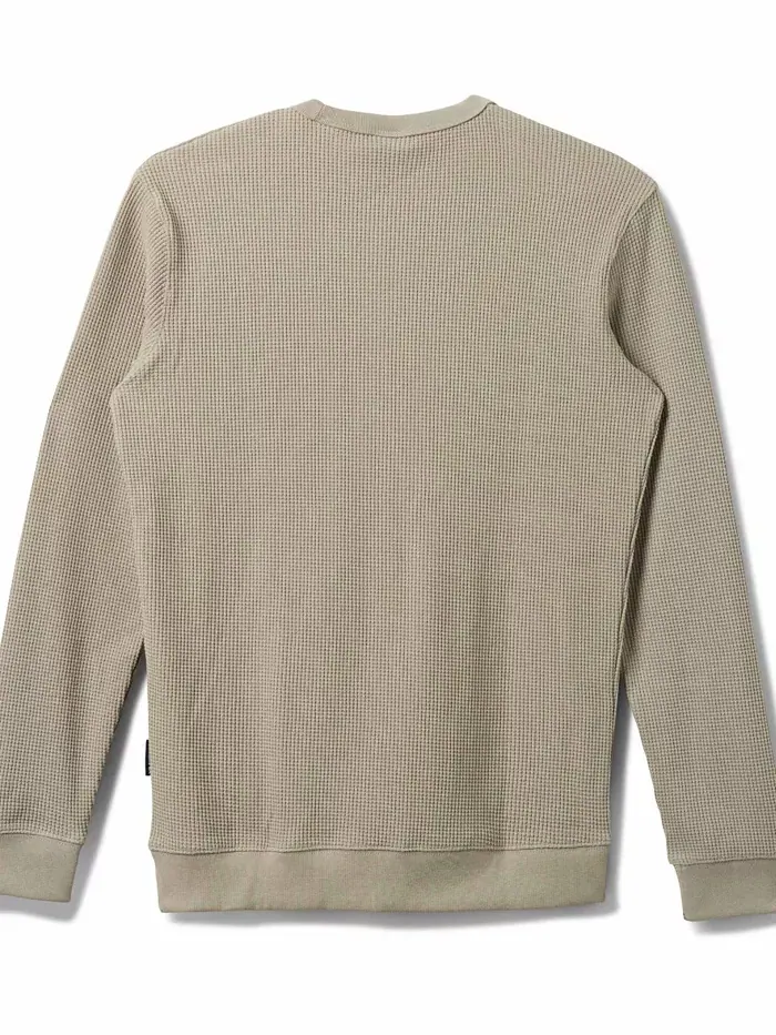 Мужская футболка с длинным рукавом Flanders Waffle Crew Quiksilver — изображение 3 из 3, черный