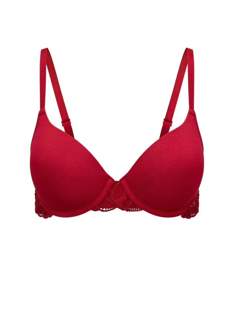 Женский бюстгальтер Teagan Contour с полным покрытием Adore Me — изображение 4 из 4, темный красный