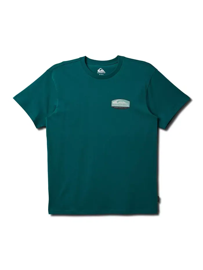 Мужская футболка Archway с коротким рукавом Quiksilver — изображение 2 из 3, темно-бирюзовый