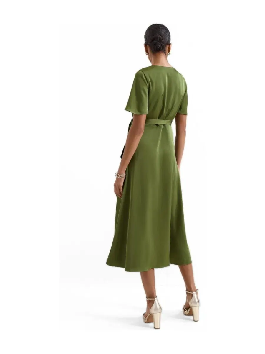 Платье миди с запахом Julissa V-Neck Satin Phase Eight — изображение 6 из 7, зеленый
