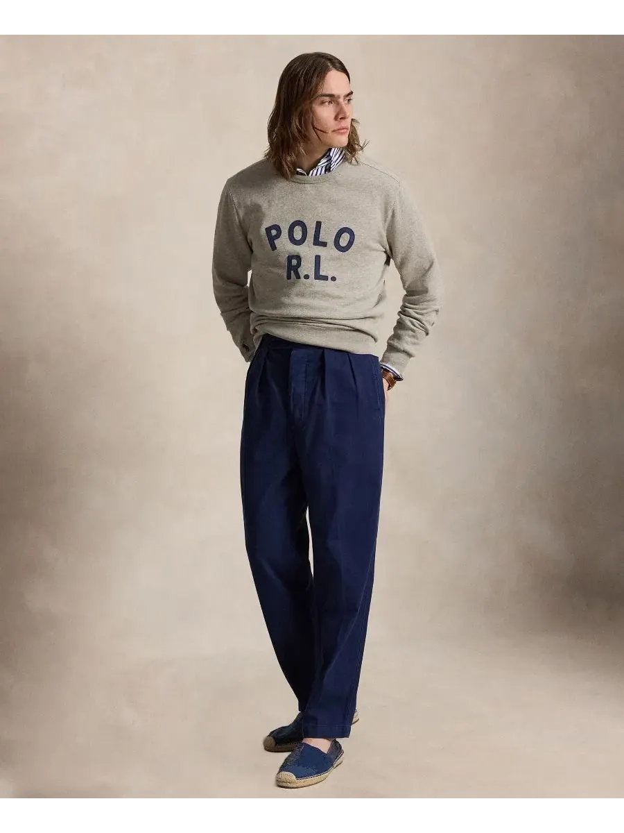 Мужская классическая толстовка с круглым вырезом Polo Ralph Lauren — изображение 2 из 5, стриженый