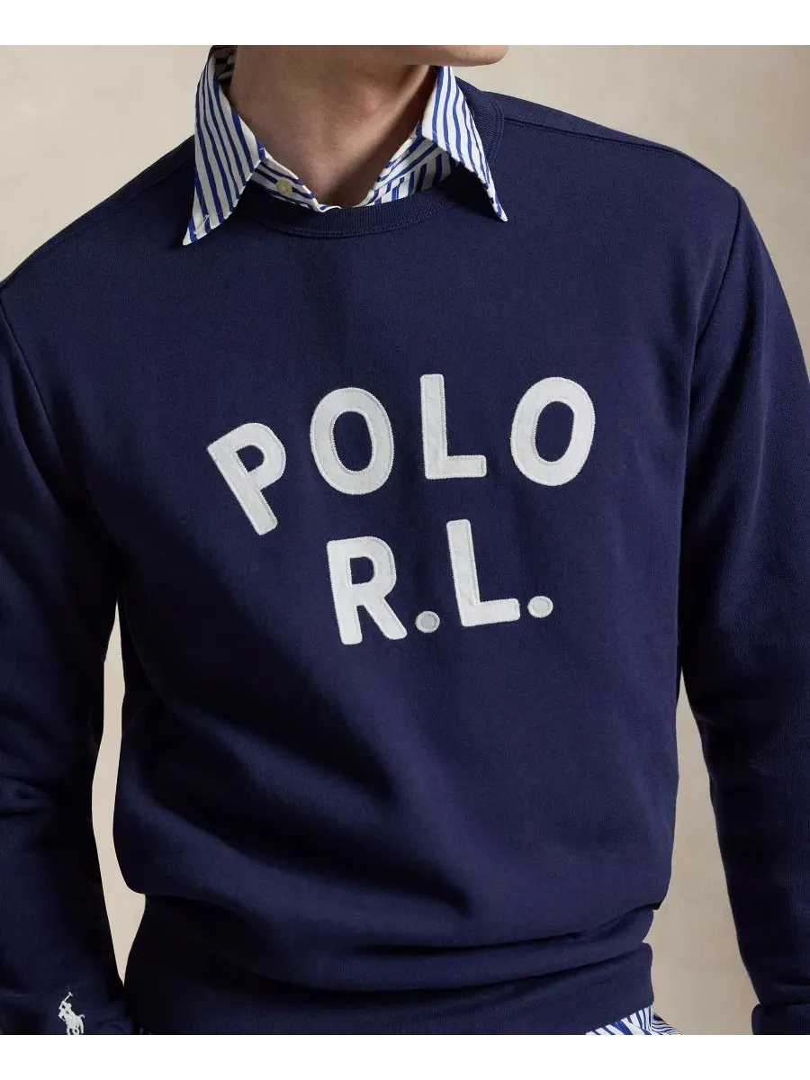 Мужская классическая толстовка с круглым вырезом Polo Ralph Lauren — изображение 3 из 6, темно-синий