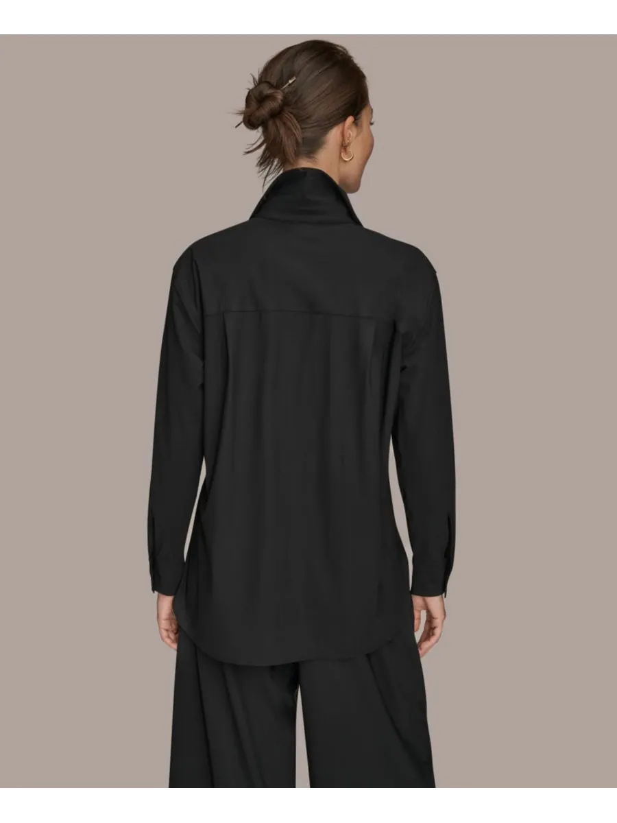 Женская рубашка на пуговицах Donna Karan Weekend — изображение 2 из 10, черный