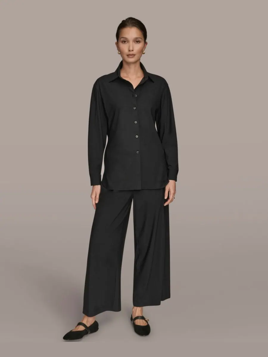 Женская рубашка на пуговицах Donna Karan Weekend — изображение 5 из 10, черный