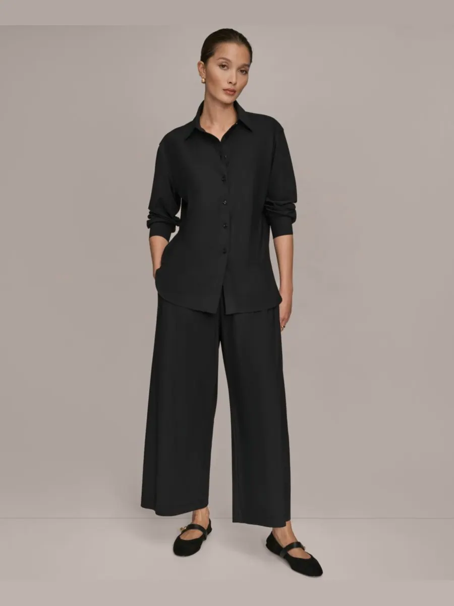 Женская рубашка на пуговицах Donna Karan Weekend — изображение 8 из 10, черный