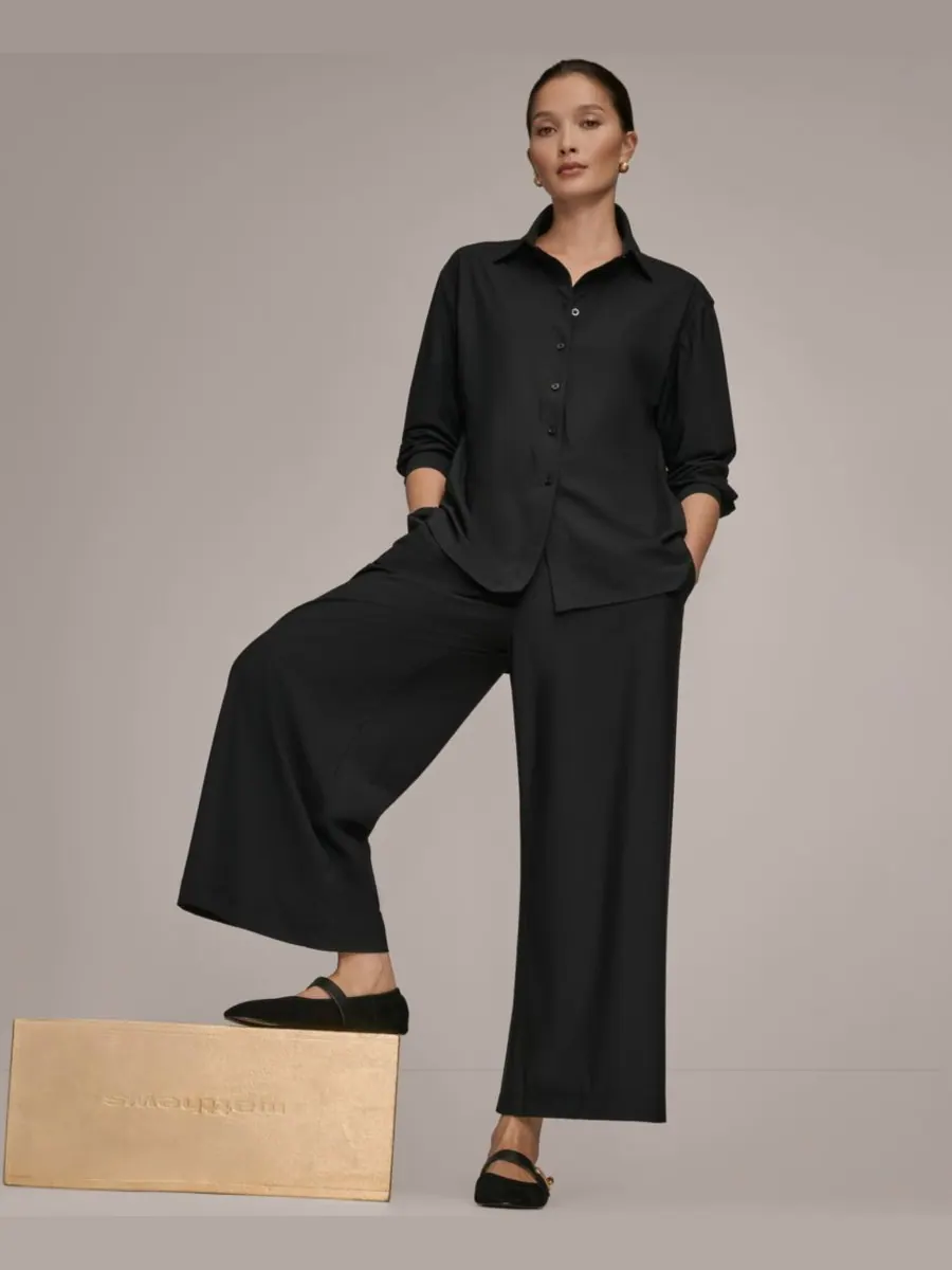 Женская рубашка на пуговицах Donna Karan Weekend — изображение 9 из 10, черный