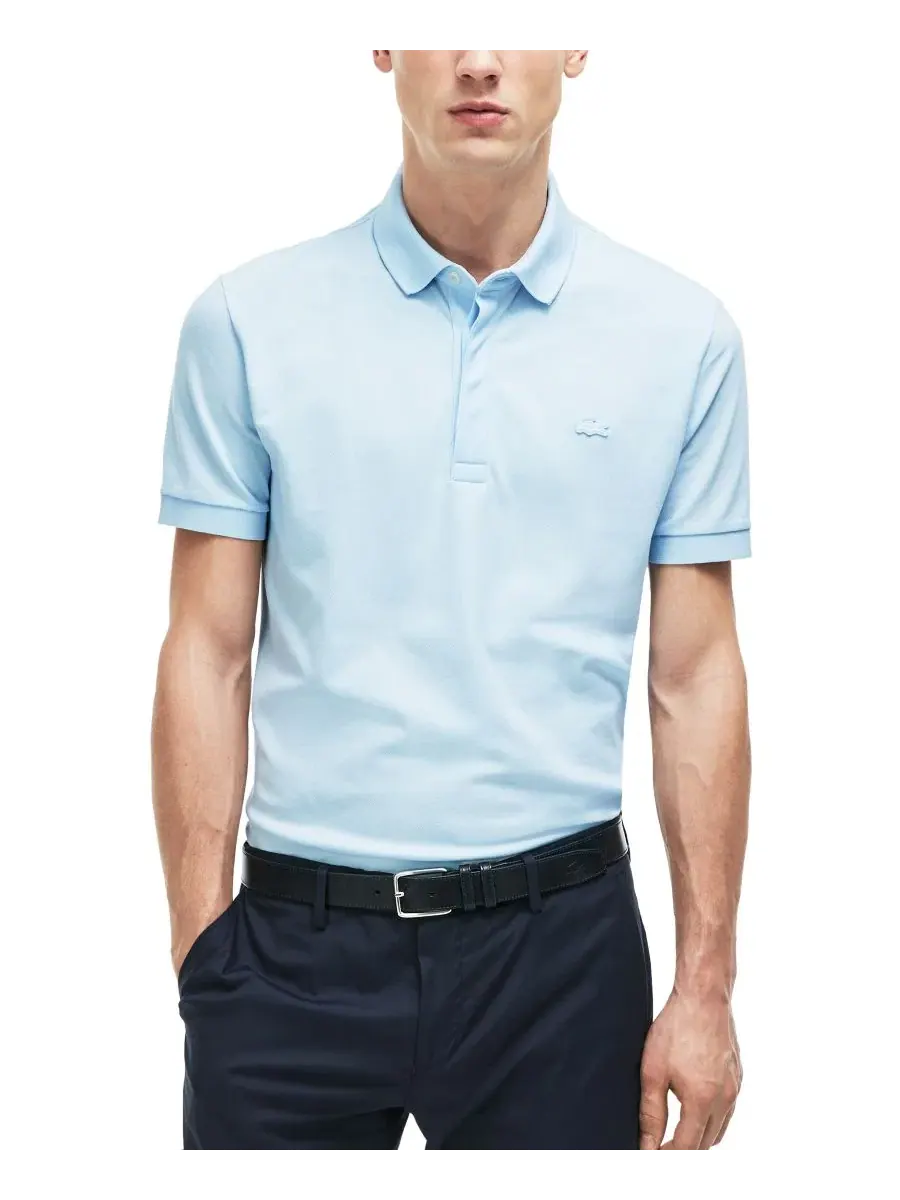Поло из хлопка с эластаном, с длинным рукавом Lacoste