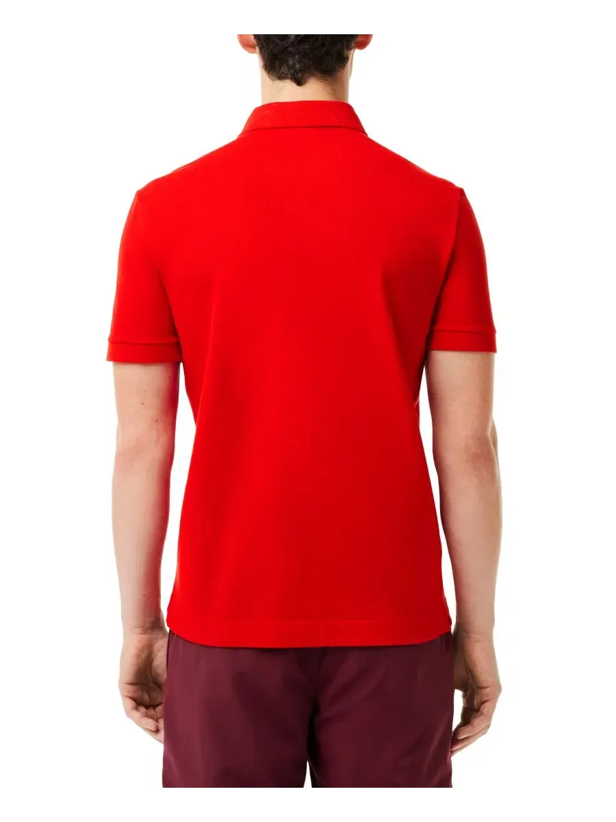 Мужское поло из хлопка с эластаном Paris Lacoste — изображение 2 из 4, красный