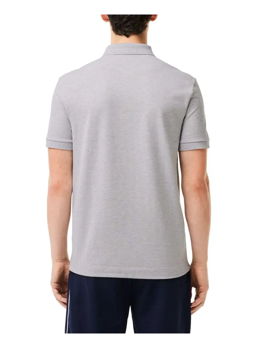 Поло из хлопка с эластаном Paris Polo Shirt Lacoste — изображение 8 из 8, серебристый