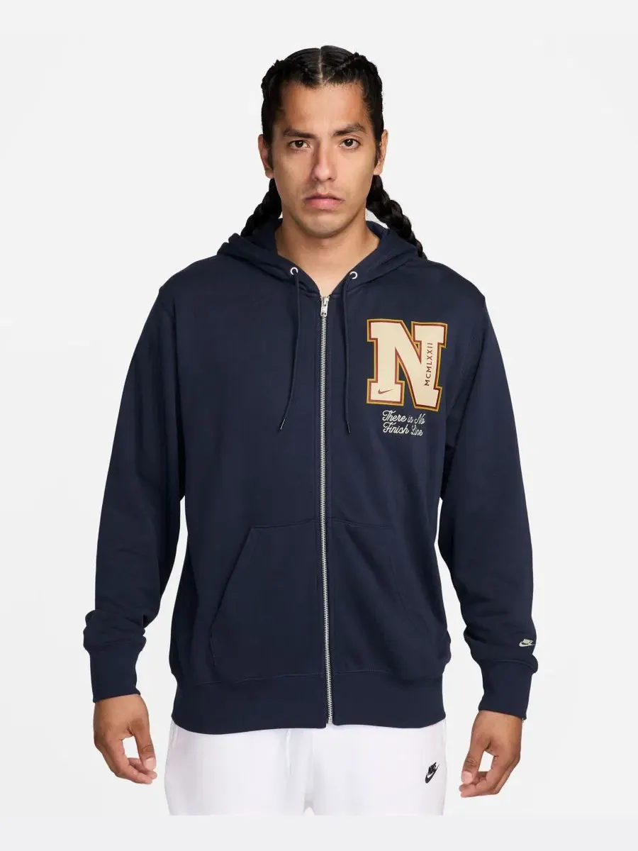 Худи Nike Sportswear Club French Terry с полной застежкой-молнией — изображение 1 из 6, светлый хаки