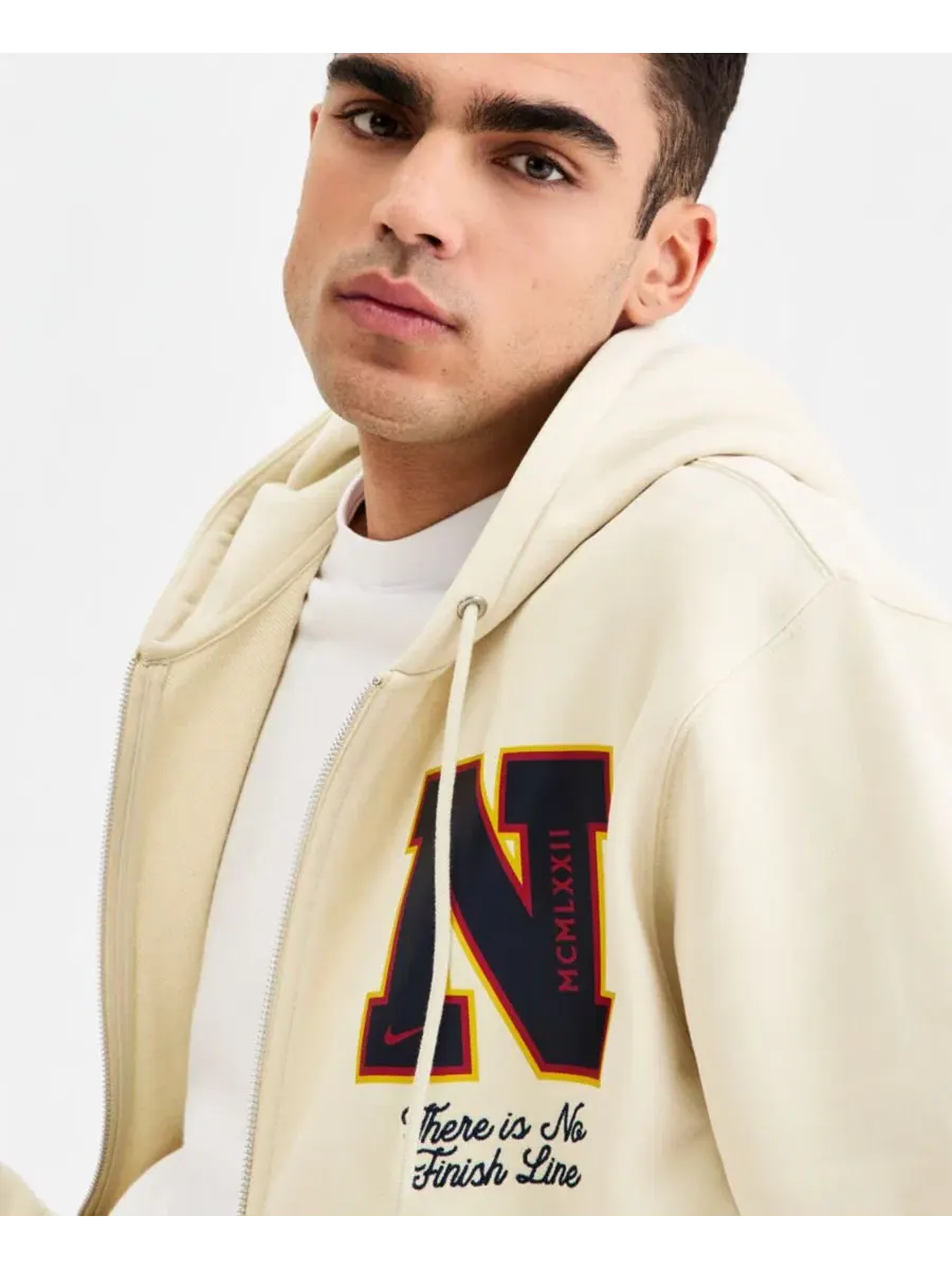 Худи Nike Sportswear Club French Terry с полной застежкой-молнией — изображение 5 из 8, светлый хаки
