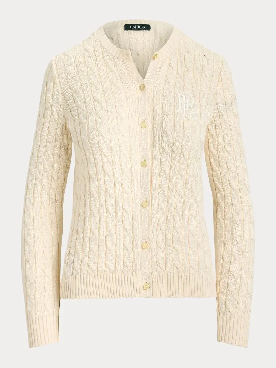 Кардиган женский с пуговицами Lauren Ralph Lauren — изображение 6 из 6, кремовый