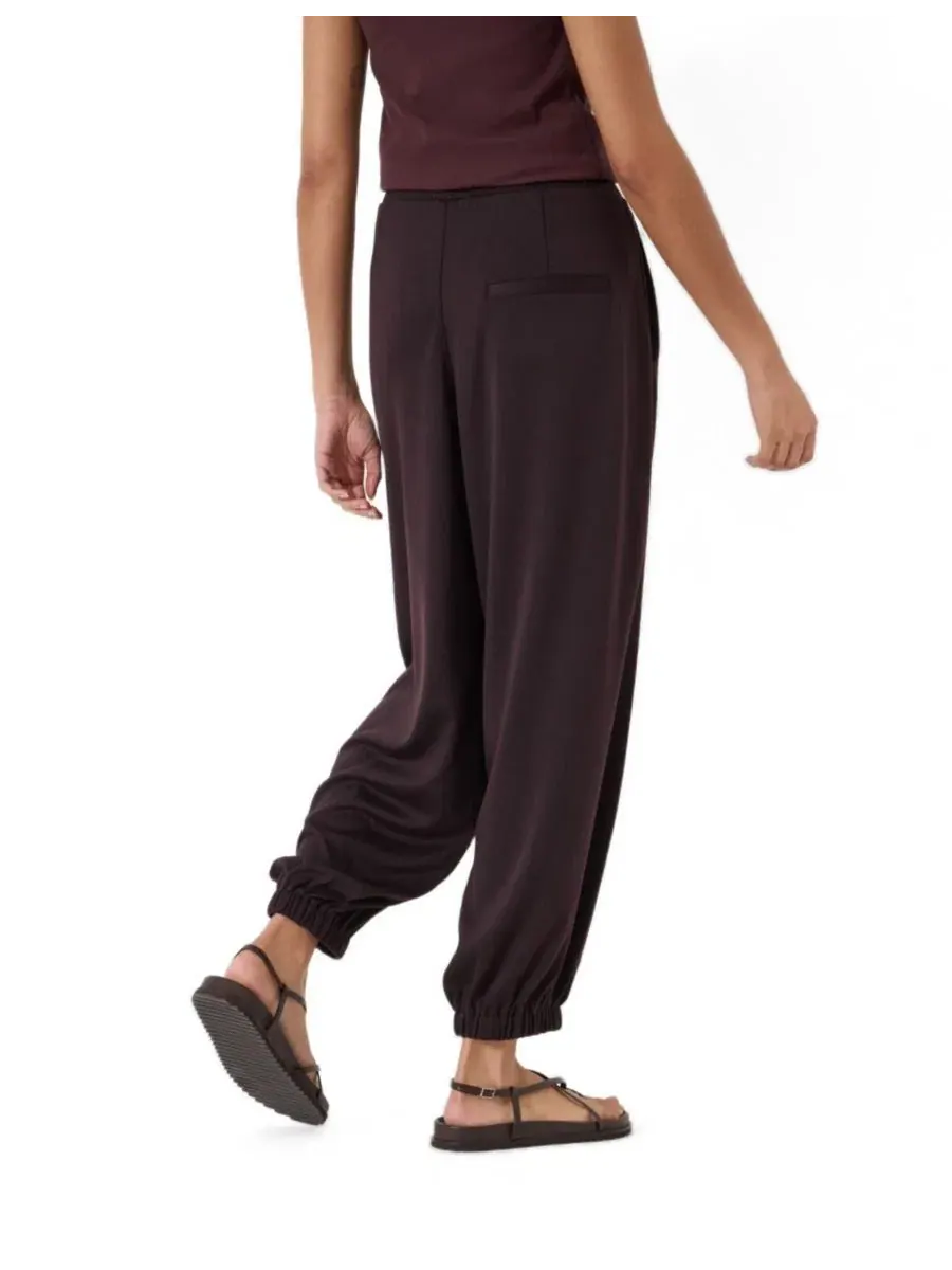 Женские брюки свободного кроя Sephy Bubble Hem Jersey Hush — изображение 2 из 6, темный винный красный