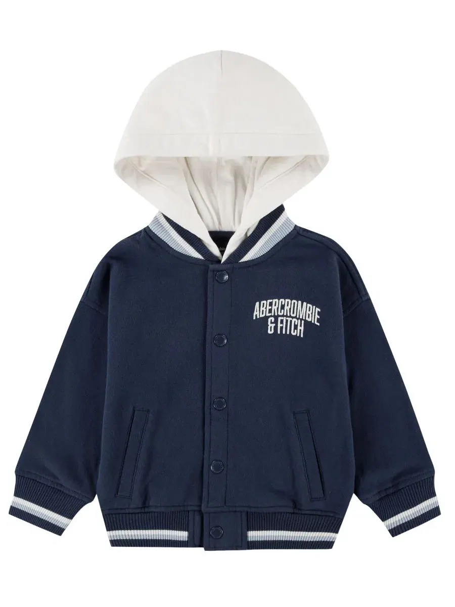 Детская куртка-бомбер из флиса с логотипом abercrombie kids