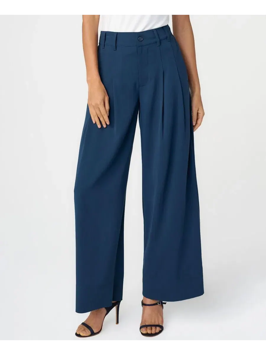 Брюки женские с высокой посадкой, плиссированные, широкие, Petite High-Rise Pleated Wide-Leg — изображение 1 из 4