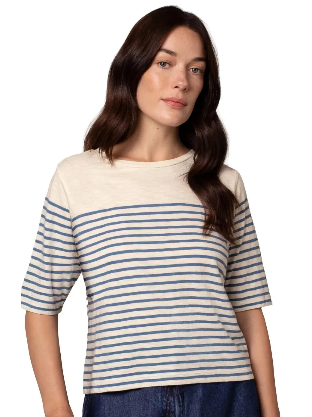 Женская футболка с коротким рукавом и полоской Celtic & Co. — изображение 1 из 8, синий
