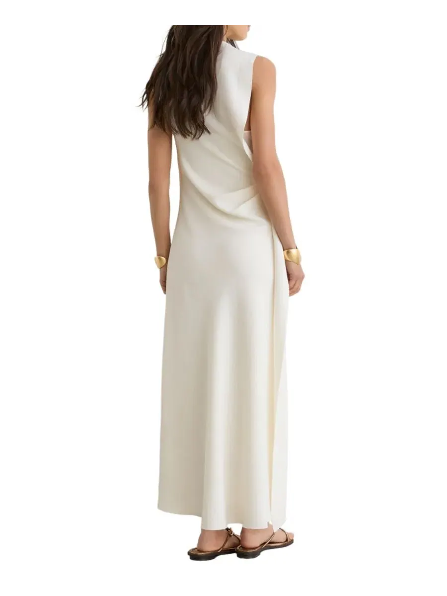 Платье миди Dorota Drape Detail REISS — изображение 5 из 5, белый