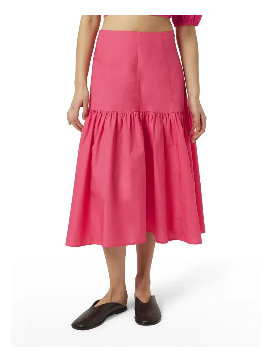 Юбка макси на высокой талии с ярусами A-line, модель High Rise Maxi Skirt SCOTCH & SODA — изображение 1 из 5, розовый