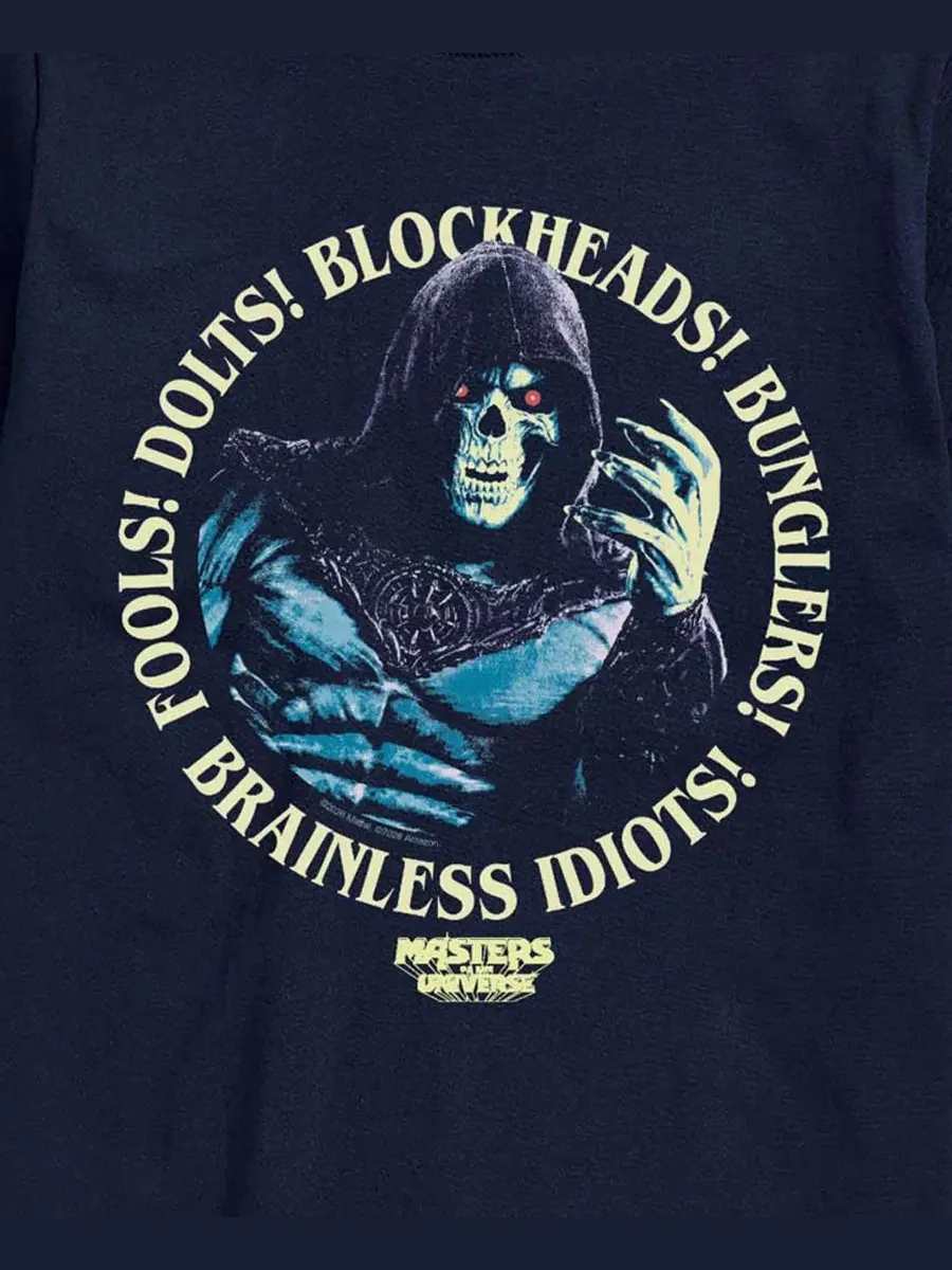 Футболка с принтом Brainless Idiots Skeletor AIRWAVES — изображение 3 из 3, темно-синий