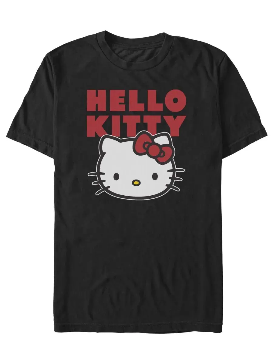 Футболка с графическим принтом Hello Kitty Classic Logo Fifth Sun — изображение 1 из 4, черный