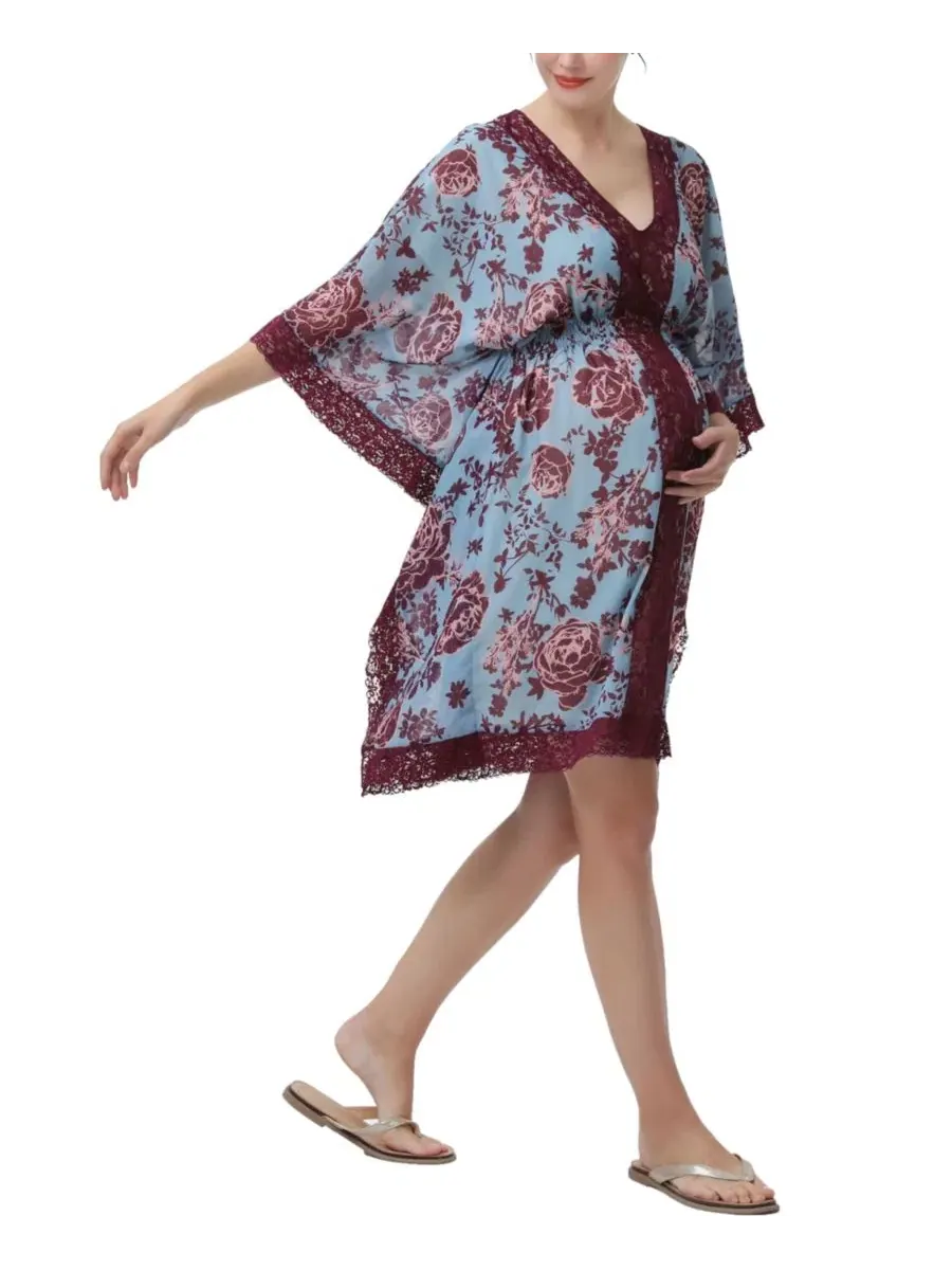 Платье-богема с принтом, модель Maternity Boho Dress kimi + kai — изображение 2 из 3, мульти