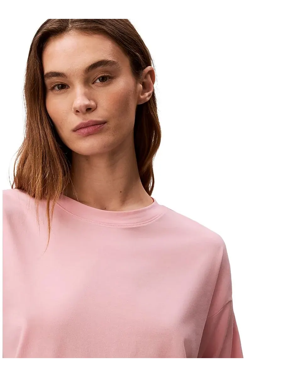 Женская классическая футболка с длинными рукавами Calvin Klein Performance — изображение 4 из 5, розовый