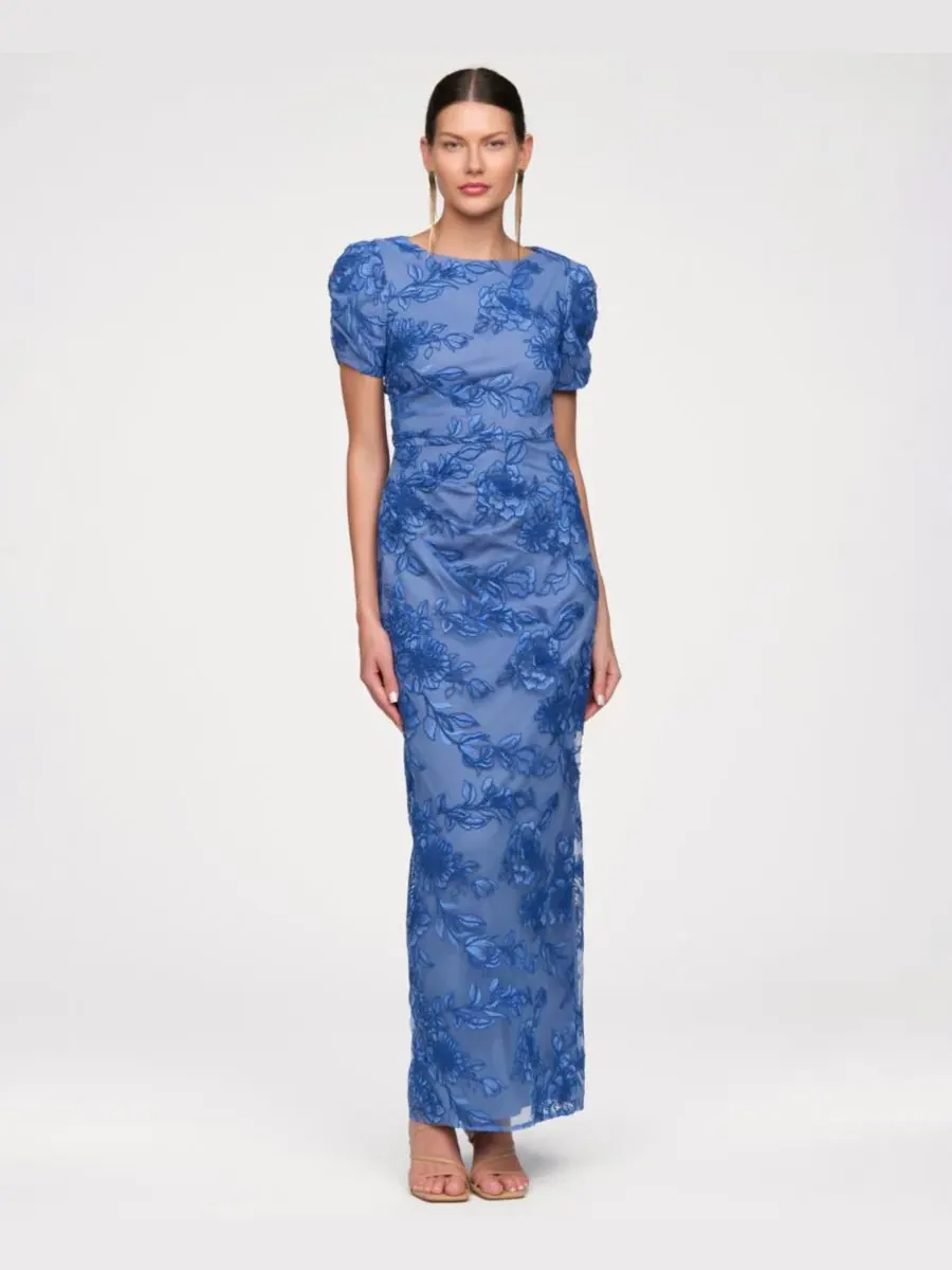 Женское платье Oriana с короткими рукавами JS Collections — синий