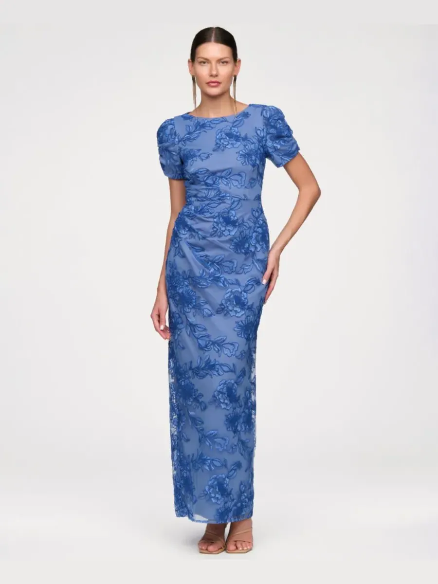 Женское платье Oriana с короткими рукавами JS Collections — изображение 2 из 7, синий