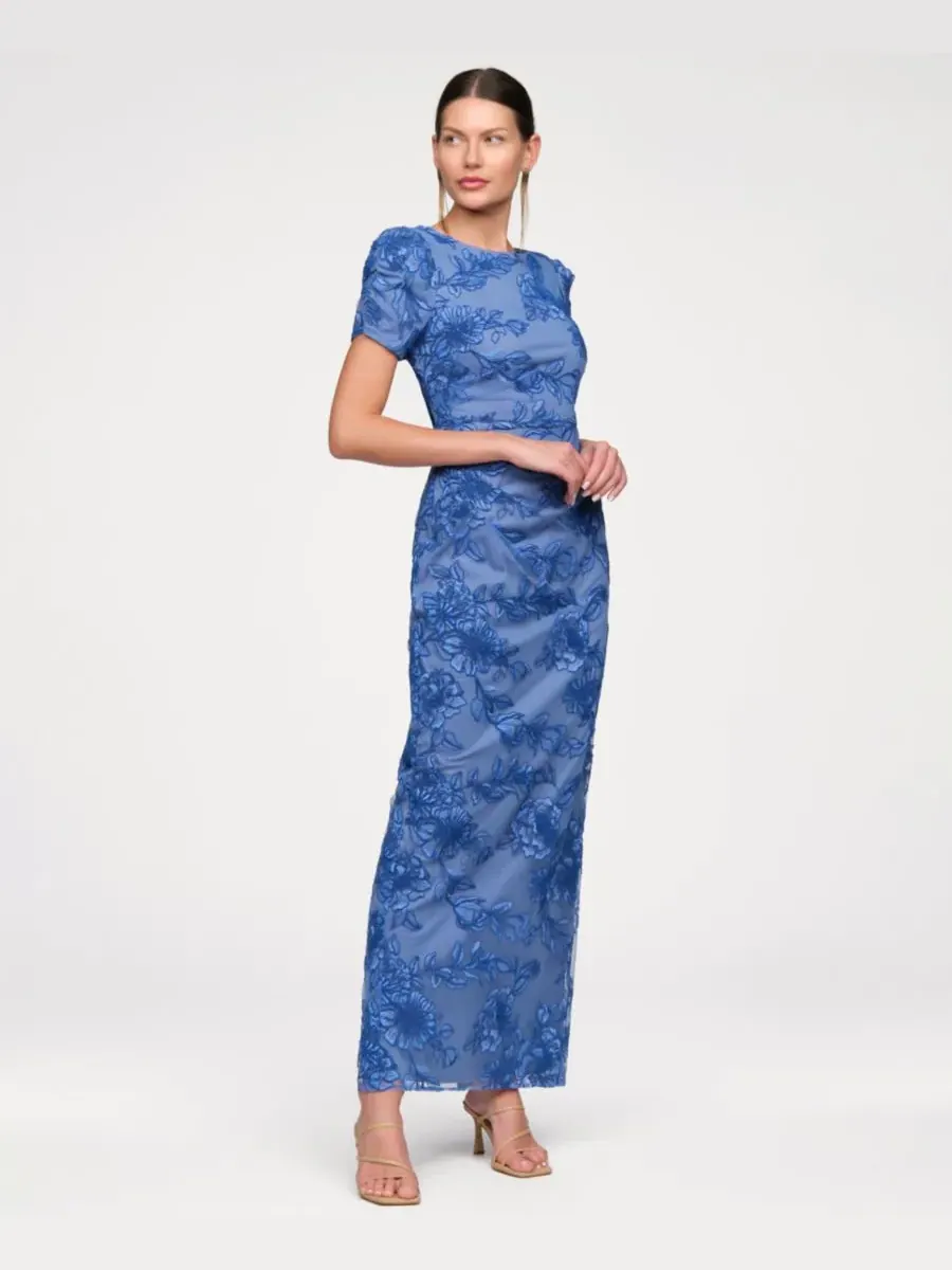 Женское платье Oriana с короткими рукавами JS Collections — изображение 3 из 7, синий