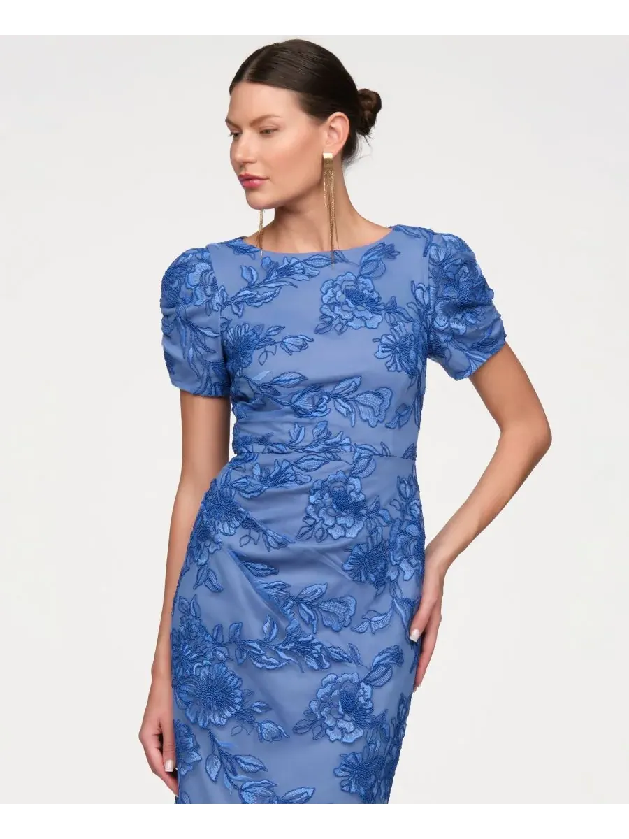 Женское платье Oriana с короткими рукавами JS Collections — изображение 4 из 7, синий