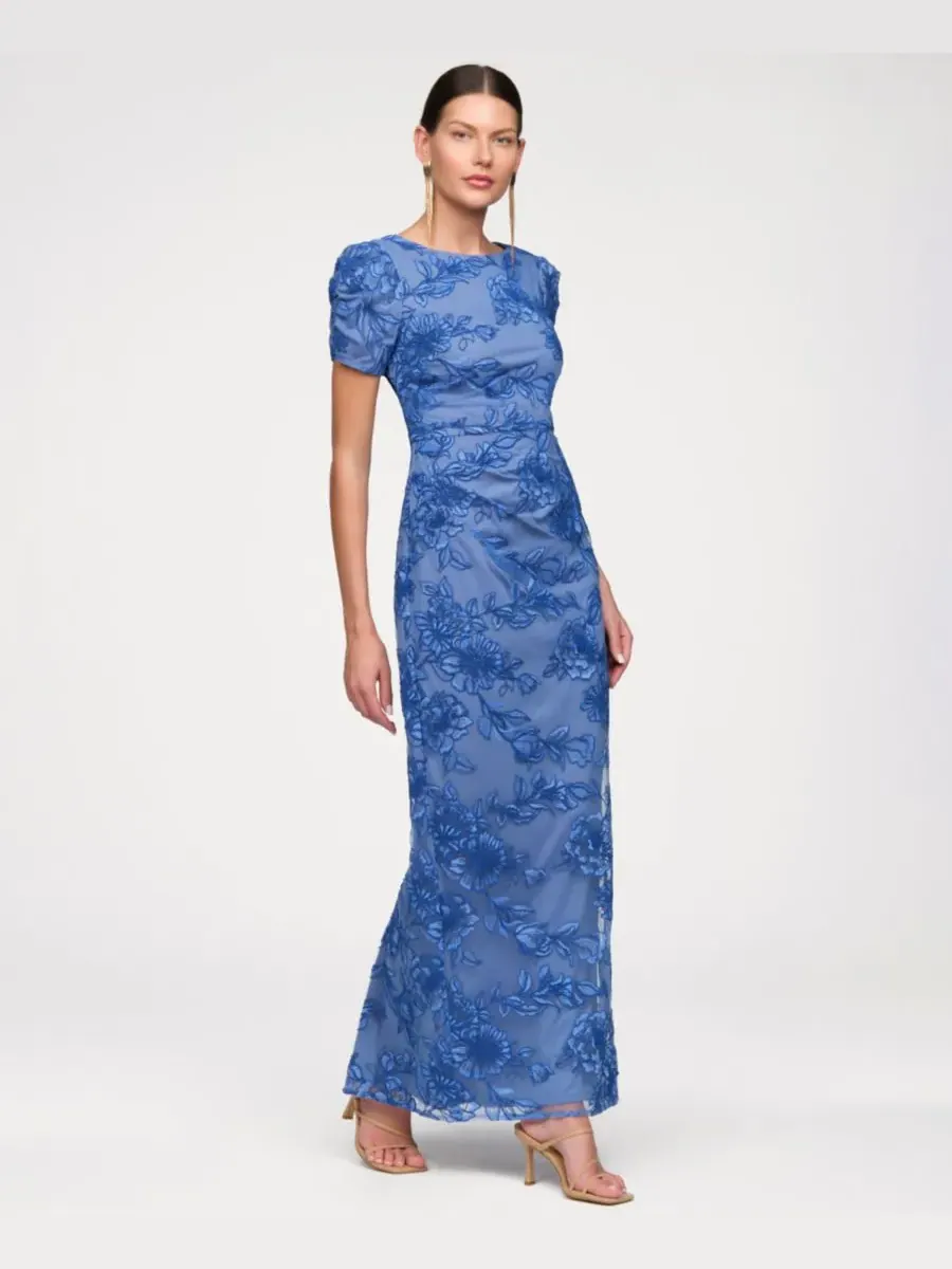 Женское платье Oriana с короткими рукавами JS Collections — изображение 6 из 7, синий