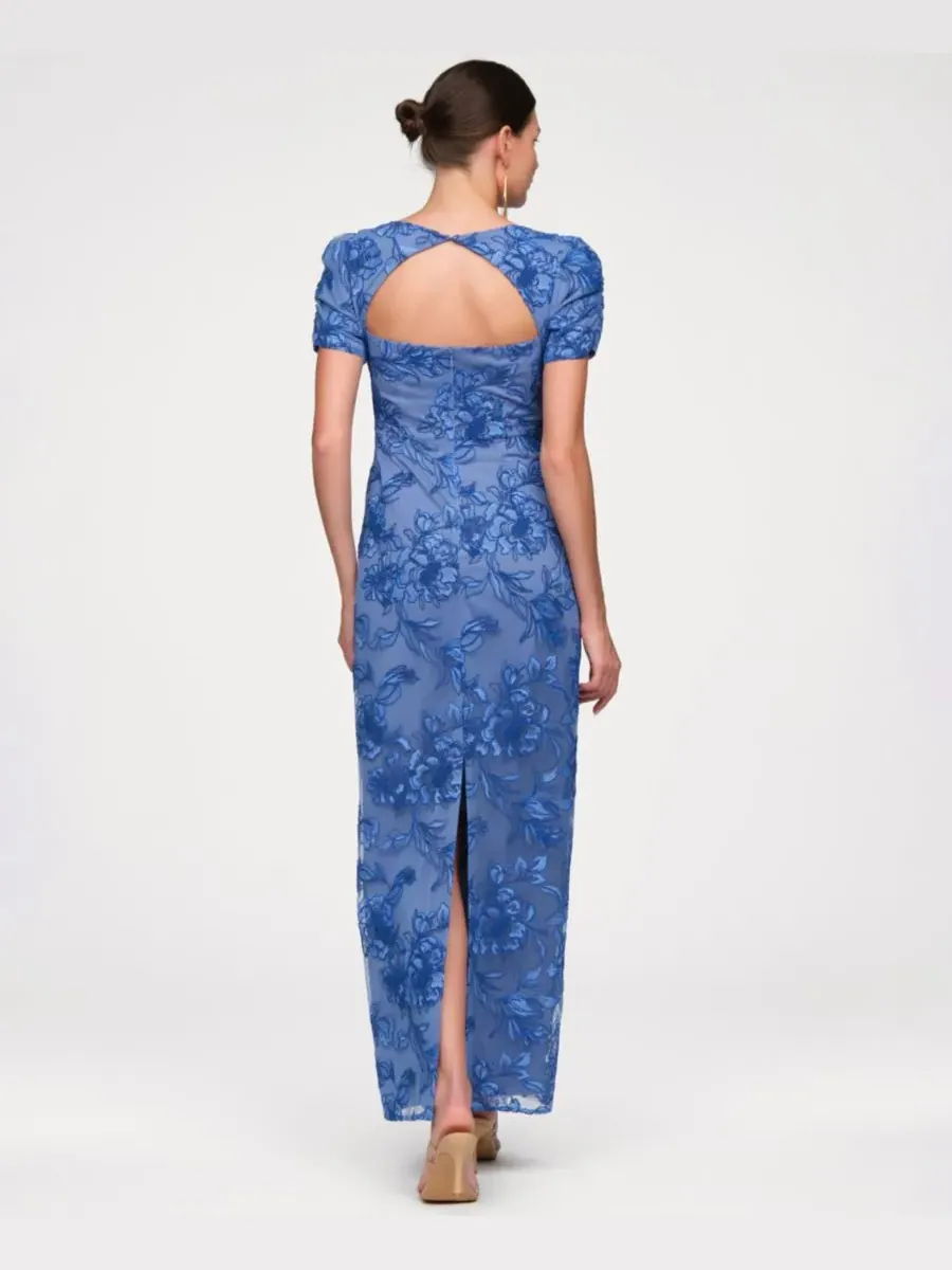Женское платье Oriana с короткими рукавами JS Collections — изображение 7 из 7, синий