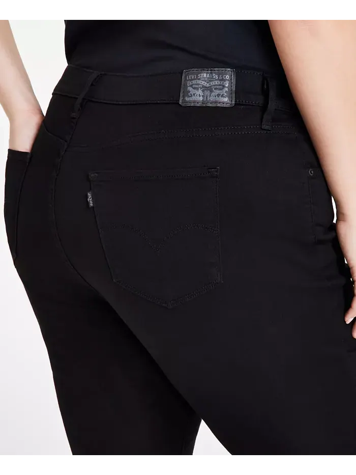 Модные джинсы с высокой посадкой и расклешенными штанинами Plus Size 725 Levi's — изображение 4 из 6, черный