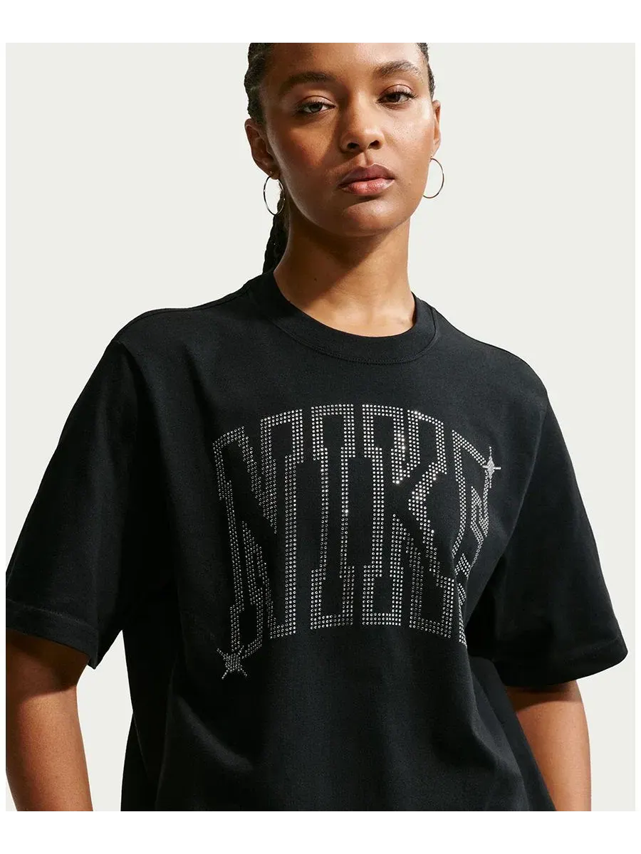Женская классическая свободная футболка Sportswear Nike — изображение 2 из 5, черный