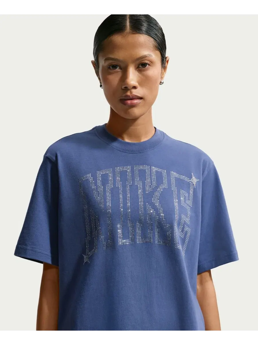 Женская классическая свободная футболка Sportswear Nike — изображение 2 из 5, темно-синий