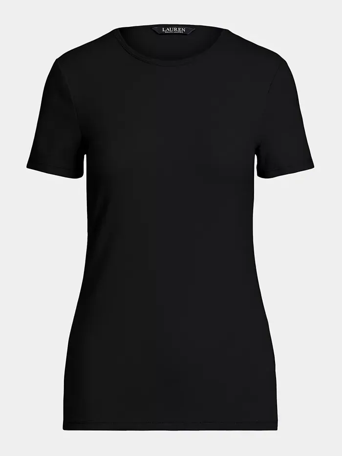 Футболка из стрейч-трикотажа, Regular & Petite Lauren Ralph Lauren — изображение 5 из 5, черный