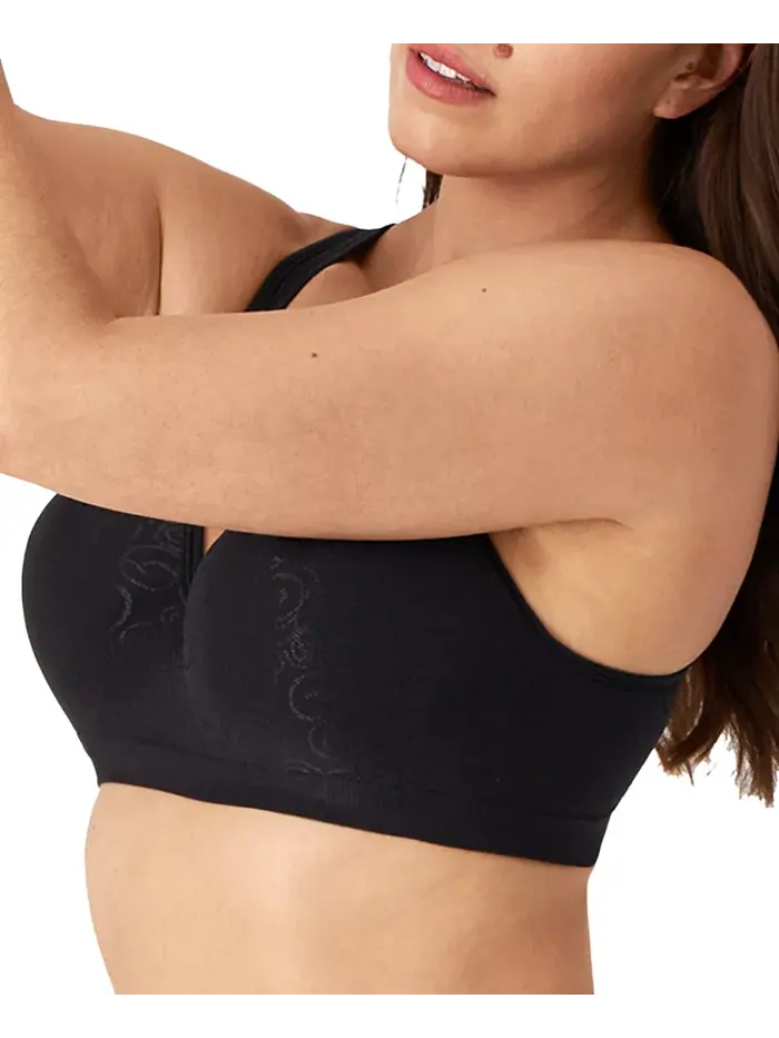 Бюстгальтер бесшовный утягивающий Comfort Revolution Wireless Smoothing Bra 3463 Bali — изображение 4 из 6, черный