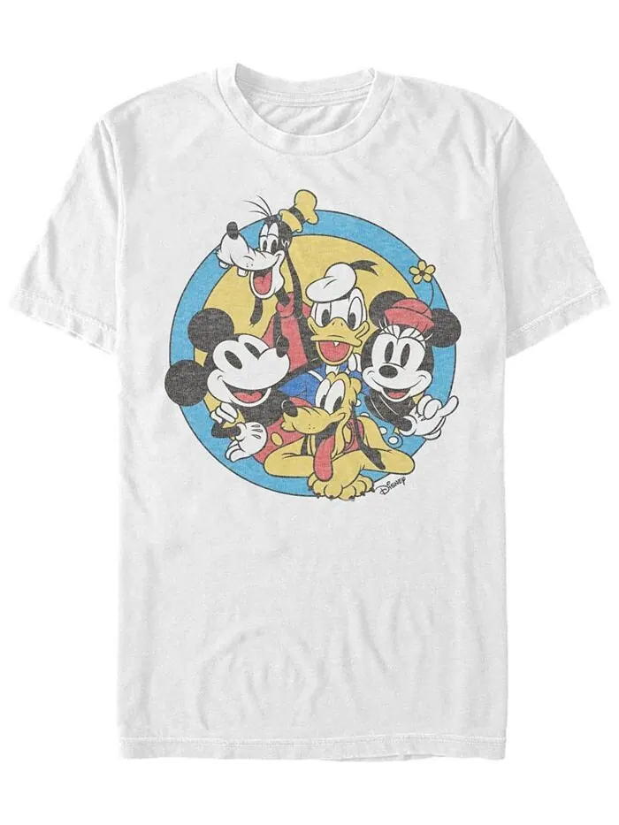 Мужская футболка с коротким рукавом Mickey Classic Original Buddies Fifth Sun — изображение 1 из 1, белый