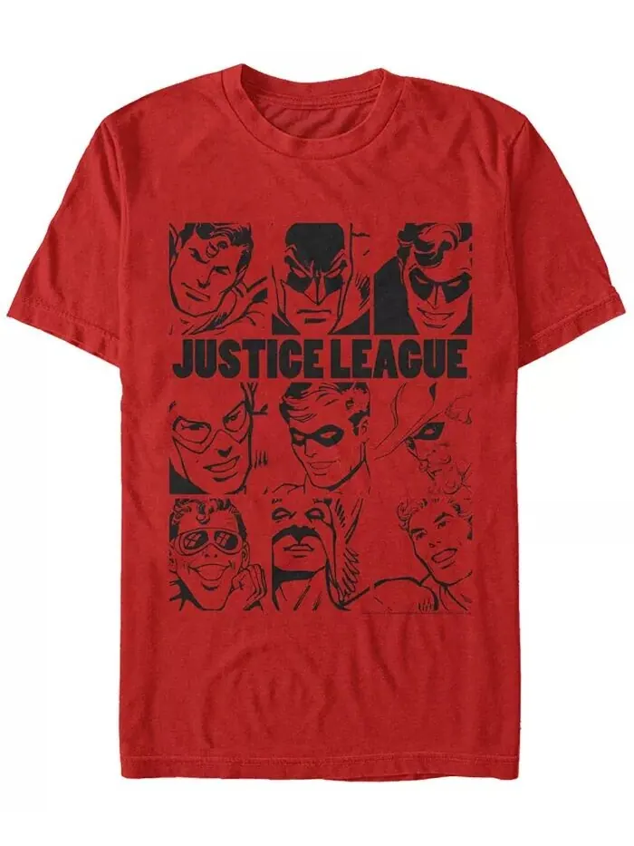 Мужская футболка с короткими рукавами DC Hero League League Justice Box Up Fifth Sun — изображение 1 из 1