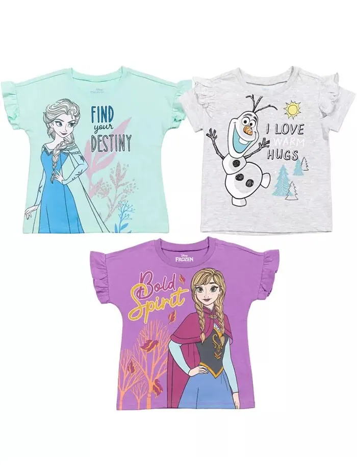 Комплект из 3 футболок для девочек Frozen