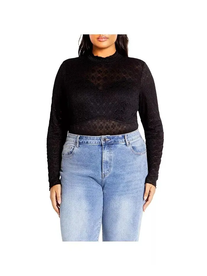 Боди Constance Plus Size CITY CHIC — изображение 1 из 5, черный