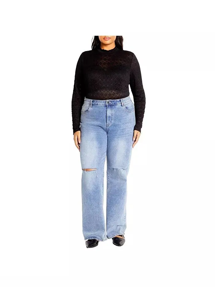 Боди Constance Plus Size CITY CHIC — изображение 3 из 5, черный