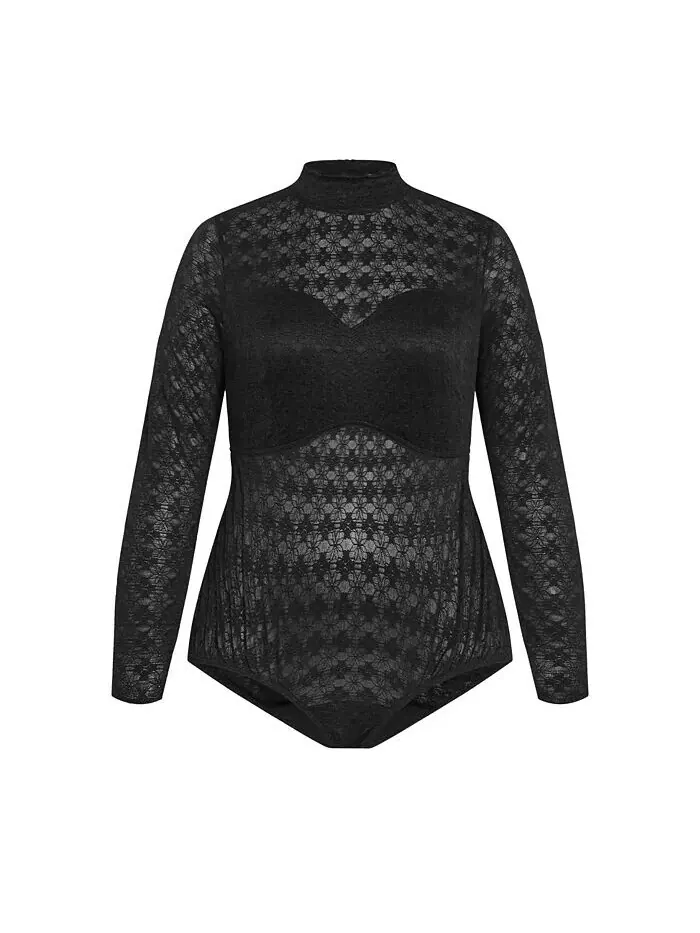 Боди Constance Plus Size CITY CHIC — изображение 4 из 5, черный