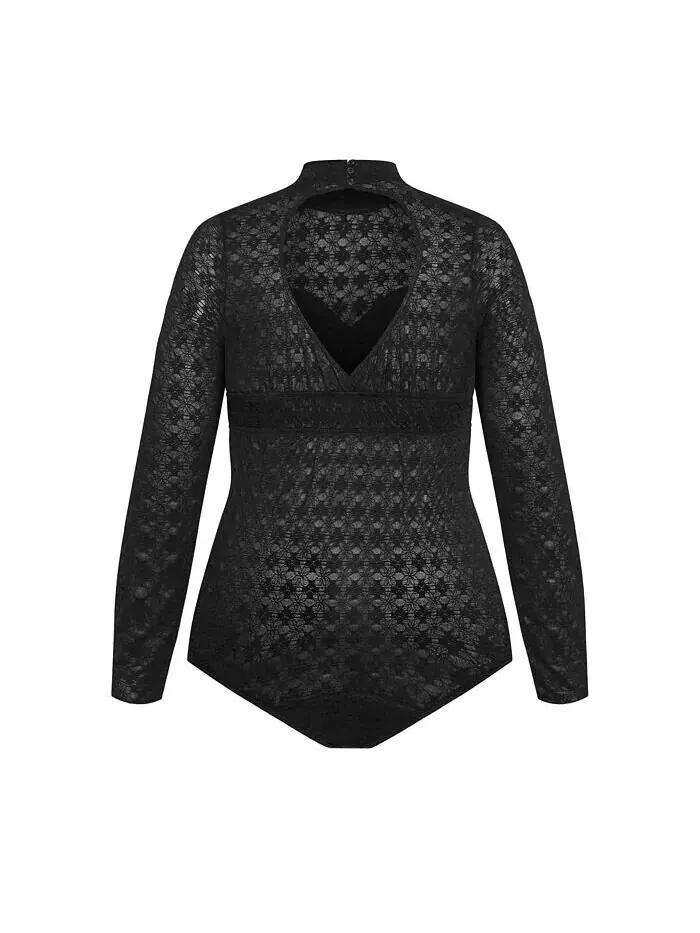 Боди Constance Plus Size CITY CHIC — изображение 5 из 5, черный
